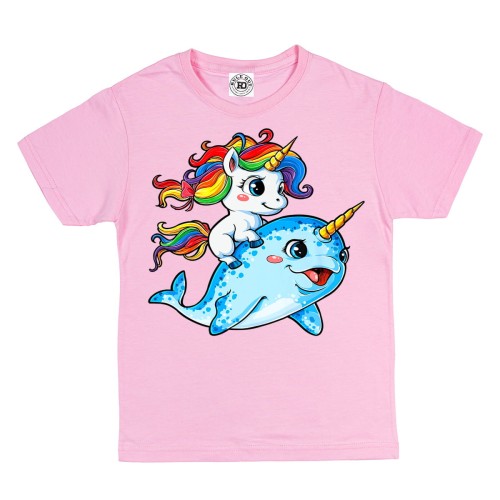 DZIECIĘCA KOSZULKA Z JEDNOROŻCEM DABBING UNICORN WESOŁY JEDNOROŻEC I WIELORYB 1