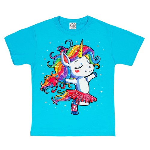 DZIECIĘCA KOSZULKA Z JEDNOROŻCEM UROCZY JEDNOROŻEC BALETNICA DABBING UNICORN 1