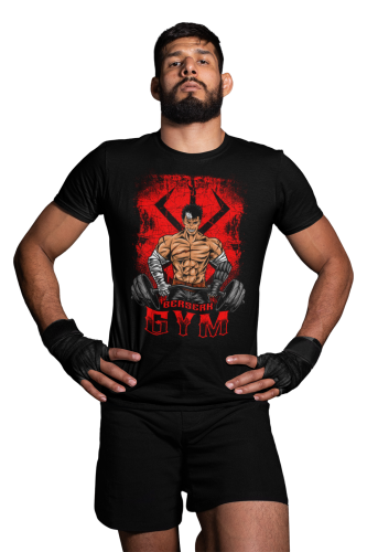 KOSZULKA NA SIŁOWNIĘ PODNOSZENIE CIĘŻARÓW SZTANGA GYM TRENING DARK FANTASY MANGA ANIME BERSERK 