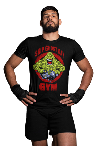 KOSZULKA NA SIŁOWNIĘ PODNOSZENIE CIĘŻARÓW SZTANGA GYM TRENING SKIP GHOST DAY 