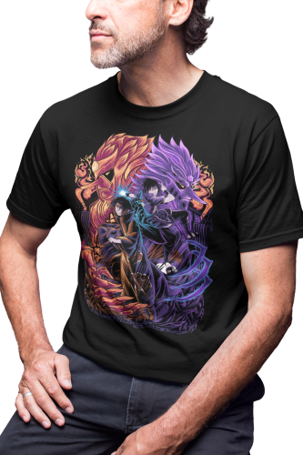 MĘSKA KOSZULKA DLA FANA NARUTO NINJA SHONEN MANGA ANIME 