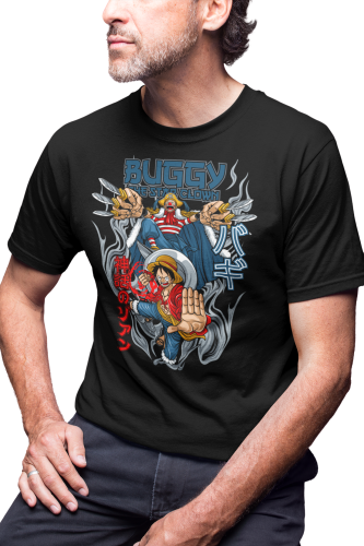 MĘSKA KOSZULKA MANGA ONE PIECE ANIME DLA FANA BUGGY THE STAR CLOWN 