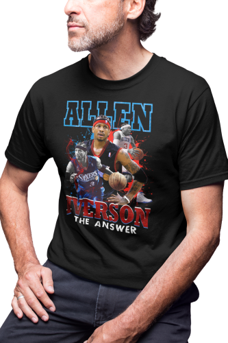 KOSZULKA DLA KOSZYKARZA KOSZYKÓWKA SPORT GWIAZDY KOSZYKÓWKI NBA ALLEN IVERSON THE ANSWER