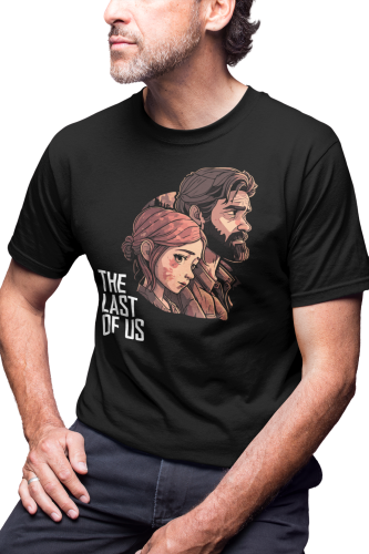 KOSZULKA MĘSKA SERIALOWA SERIAL THE LAST OF US JOEL I ELLIE 