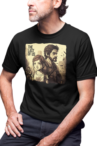 KOSZULKA MĘSKA SERIALOWA SERIAL THE LAST OF US BOHATEROWIE JOEL I ELLIE 