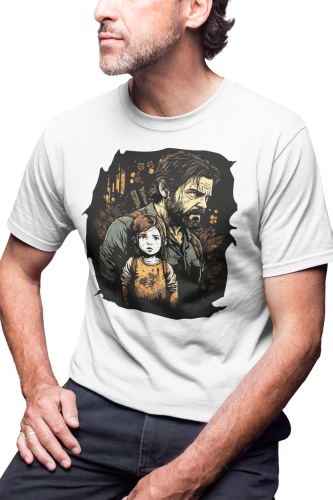 KOSZULKA MĘSKA SERIALOWA SERIAL THE LAST OF US JOEL I ELLIE 