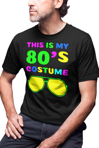 KOSZULKA MĘSKA RETRO VINTAGE LATA 80. OLD SCHOOL THIS IS MY 80'S COSTUME OKULARY AVIATORY 