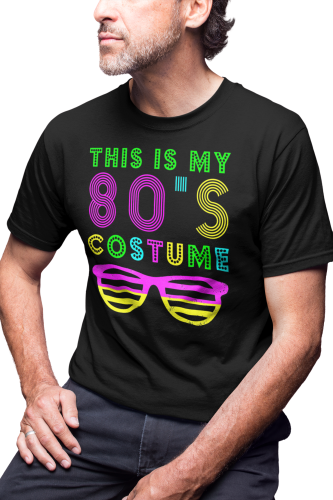 KOSZULKA MĘSKA RETRO VINTAGE LATA 80. OLD SCHOOL THIS IS MY 80'S COSTUME OKULARY ŻALUZJE IMPREZA 