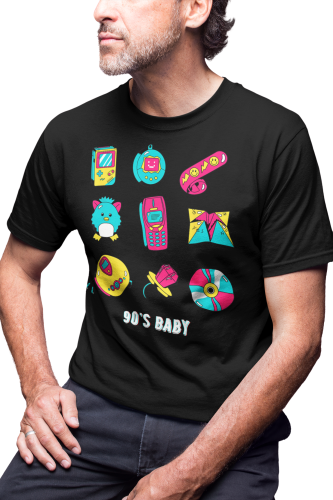 KOSZULKA MĘSKA RETRO VINTAGE LATA 90. OLD SCHOOL 90'S BABY 