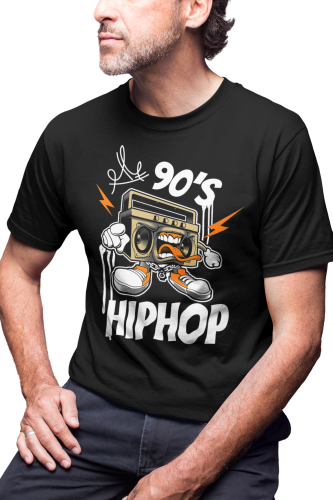 KOSZULKA MĘSKA RETRO VINTAGE LATA 90. OLD SCHOOL MUZYKA 90'S HIP HOP 