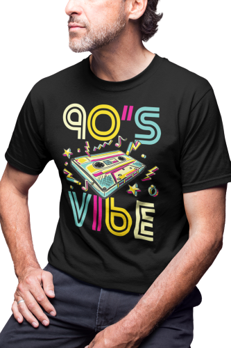 KOSZULKA MĘSKA RETRO VINTAGE LATA 90. OLD SCHOOL MIXTAPE 90'S VIBE MUSIC 