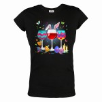 KOSZULKA DAMSKA NA WIELKANOC ŚWIĄTECZNE KIELISZKI Z WINEM DLA WIELBICIELKI WINA