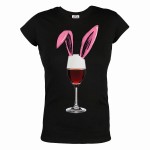 KOSZULKA DAMSKA NA WIELKANOC KIELISZEK Z WIINEM KRÓLICZE USZY BUNNY EARS