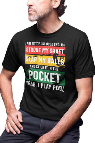 KOSZULKA MĘSKA BILARDOWA BILARD KRÓL BILARDA YEAH, I PLAY POOL 