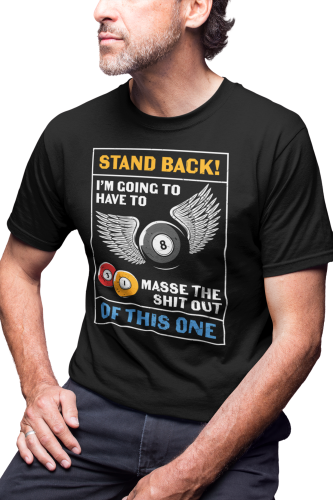 KOSZULKA MĘSKA BILARDOWA BILARD KRÓL BILARDA POOL KING STAND BACK! 