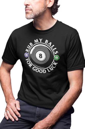 KOSZULKA MĘSKA BILARDOWA BILARD KRÓL BILARDA BILE POOL RUB MY BALLS FOR GOOD LUCK 