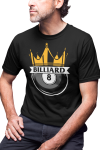KOSZULKA MĘSKA BILARDOWA BILARD KRÓL BILARDA CZARNA BILA ÓSEMKA POOL BILLIARD KING