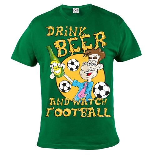 KOSZULKA ŚMIESZNE DRINK BEER AND WATCH FOOTBALL 5
