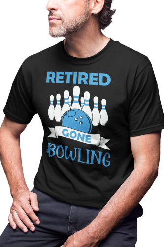 KOSZULKA MĘSKA BOWLINGOWA BOWLING NA KRĘGLE KRÓL BOWLINGU RETIRED GONE BOWLING 