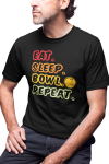 KOSZULKA MĘSKA BOWLINGOWA BOWLING NA KRĘGLE KRÓL BOWLINGU EAT SLEEP BOWL REPEAT