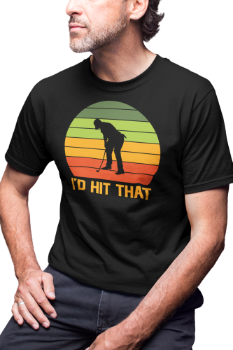 KOSZULKA MĘSKA NA GOLFA GOLFISTA KRÓL GOLFA I'D HIT THAT 