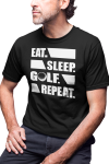 KOSZULKA MĘSKA NA GOLFA GOLFISTA KRÓL GOLFA EAT SLEEP GOLF REPEAT
