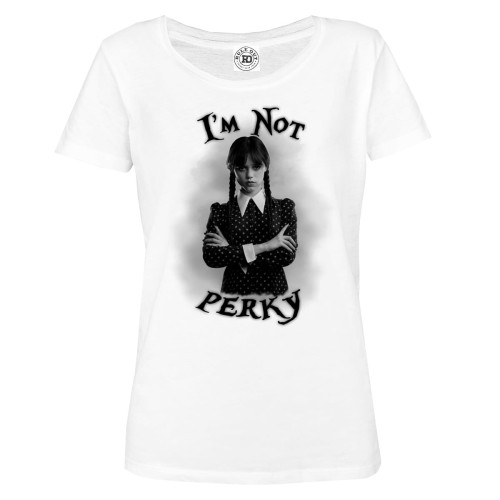 KOSZULKA DAMSKA SERIALOWA WEDNESDAY ADDAMS I'M NOT PERKY SERIAL NETFLIX 1