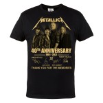 KOSZULKA MĘSKA MUZYCZNA ZESPÓŁ METALLICA AUTOGRAFY THANK YOU FOR THE MEMORIES