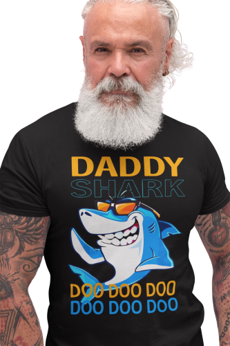 KOSZULKA MĘSKA NA DZIEŃ OJCA DLA TATY DADDY SHARK 