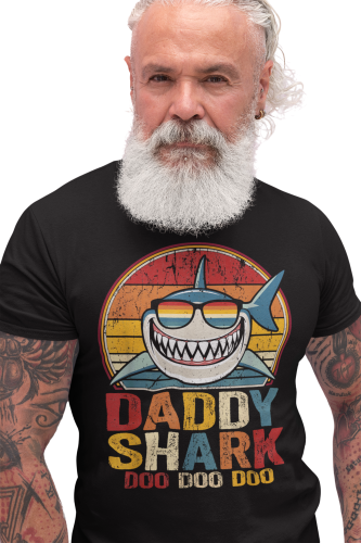 KOSZULKA MĘSKA PREZENT NA DZIEŃ OJCA DLA TATY REKIN VINTAGE DADDY SHARK