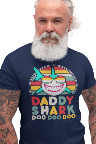 KOSZULKA MĘSKA PREZENT NA DZIEŃ OJCA DLA TATY REKIN KOLOROWE OKULARY DADDY SHARK DOO DOO DOO 