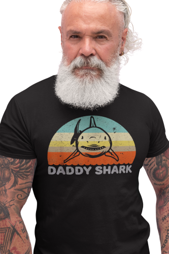 KOSZULKA MĘSKA PREZENT NA DZIEŃ OJCA DLA TATY DADDY SHARK 