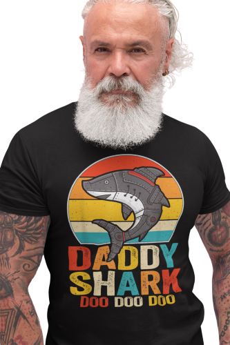 KOSZULKA MĘSKA PREZENT NA DZIEŃ OJCA DLA TATY DADDY SHARK 