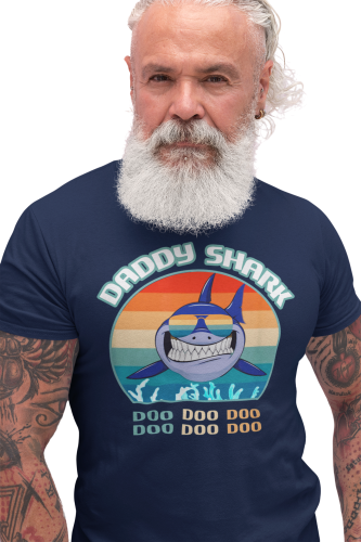 KOSZULKA MĘSKA PREZENT NA DZIEŃ OJCA DLA TATY DADDY SHARK 