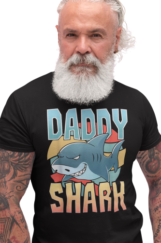 KOSZULKA MĘSKA PREZENT NA DZIEŃ OJCA DLA TATY DADDY SHARK 