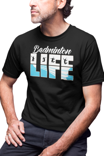 KOSZULKA MĘSKA GRA W BADMINTONA DO BADMINTONA SPORT BADMINTON LIFE 