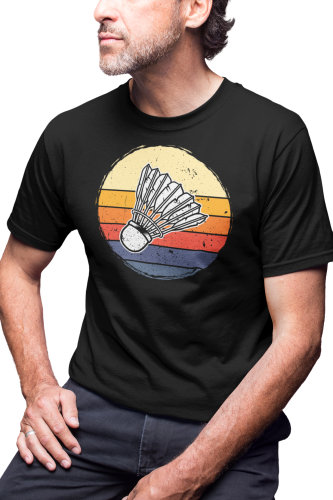 KOSZULKA MĘSKA GRA BADMINTON DO BADMINTONA SPORT LOTKA Z PIÓRAMI 