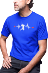 KOSZULKA MĘSKA GRA BADMINTON DO BADMINTONA SPORT BICIE SERCA EKG HEARTBEAT