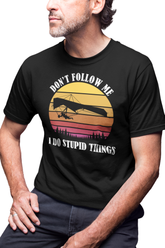 KOSZULKA MĘSKA LOTNIA LOTNIARSTWO DON'T FOLLOW ME I DO STUPID THINGS 