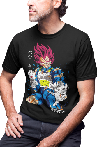 MĘSKA KOSZULKA DRAGON BALL Z MANGA ANIME VEGETA SAIYANIN