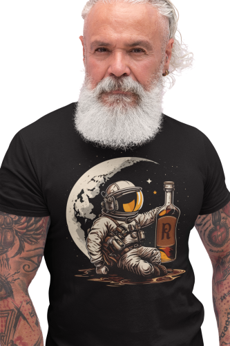 KOSZULKA MĘSKA ALKOHOL RUM KOSMOS KOSMONAUTA ASTRONAUTA KSIĘŻYC 