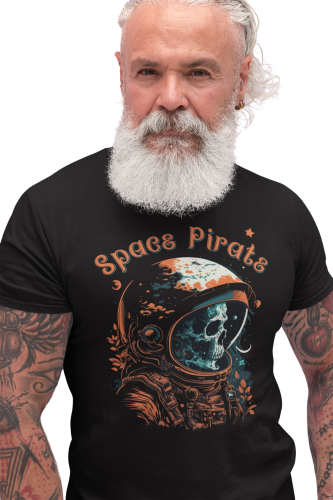 KOSZULKA MĘSKA  KOSMOS KOSMONAUTA ASTRONAUTA PIRAT SPACE PIRATE CZASZKA 