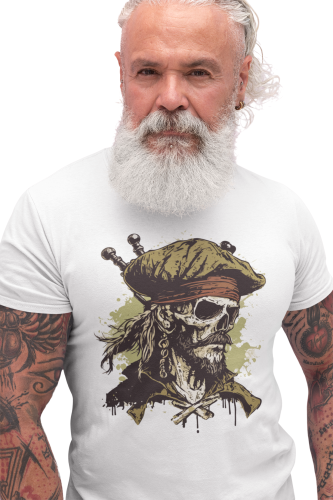 KOSZULKA MĘSKA CZASZKA PIRAT SZKIELET PIRATE SKULL 