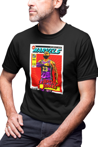 KOSZULKA DLA KOSZYKARZA KOSZYKÓWKA SPORT GWIAZDY KOSZYKÓWKI LEBRON JAMES MARVELS