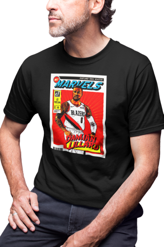 KOSZULKA DLA KOSZYKARZA KOSZYKÓWKA SPORT GWIAZDY KOSZYKÓWKI DAMIAN LILLARD MARVELS 