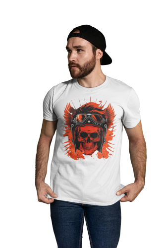 KOSZULKA MOTO MOTORYZACYJNA MOTOCYKL CZASZKA CZACHA SKULL 549 