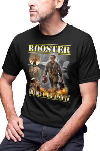 KOSZULKA MĘSKA FILMOWA TOP GUN BRADLEY BRADSHAW ROOSTER 