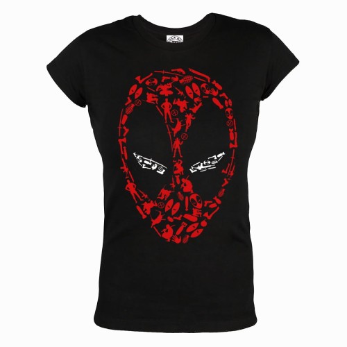 KOSZULKA DAMSKA SPIDER MAN MARVEL MASKA 