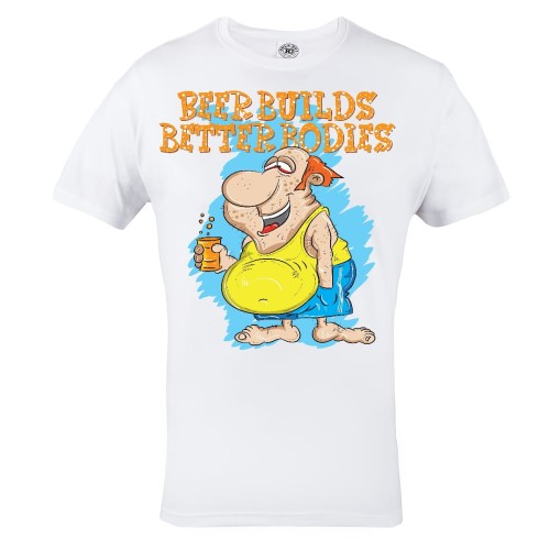 KOSZULKA ŚMIESZNE BEER BUILDS BEETER BODIES 2