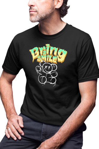 MĘSKA KOSZULKA MOTYWACYJNA PLUSZOWY MIŚ CASUAL BRING A SMILE 